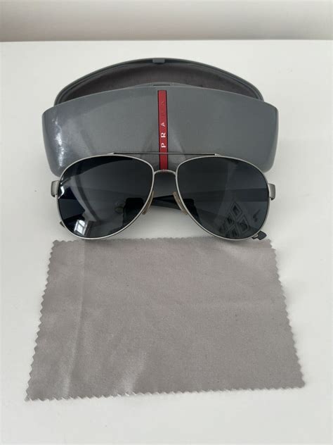 prada sps 55q|PRADA Sunglasses SPS 55q Matte Gray Black Tig2b0 Authentic .